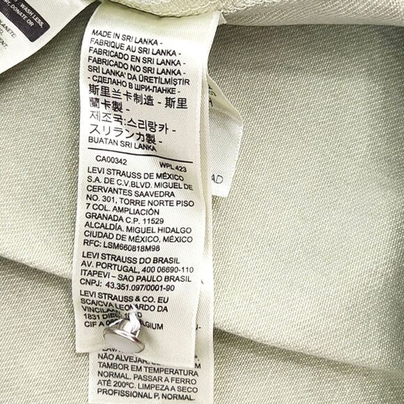 Levi's Dorsey XL  Denim Jean Shirt Western Relaxed Fit Small Meadow Mist Green - Picture 9 of 9